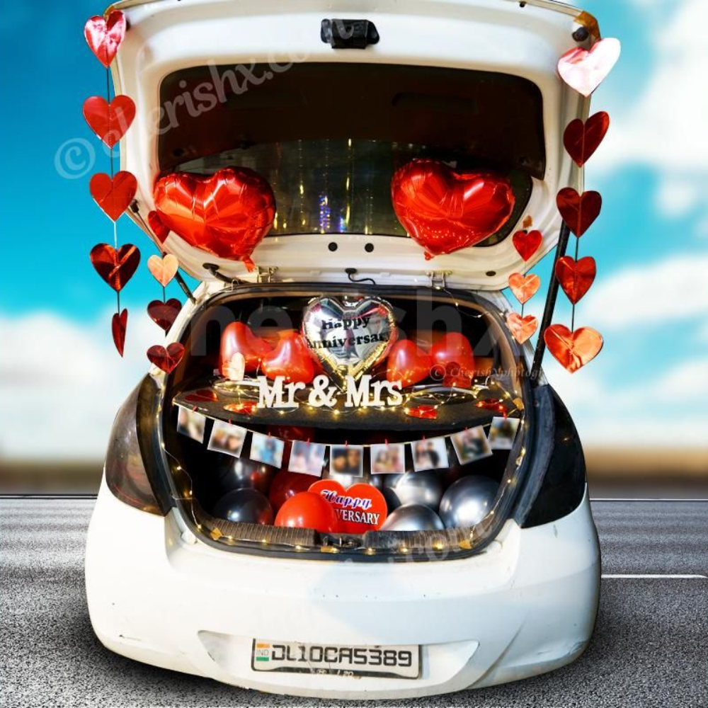 Anniversary Surprise Car Boot Decor