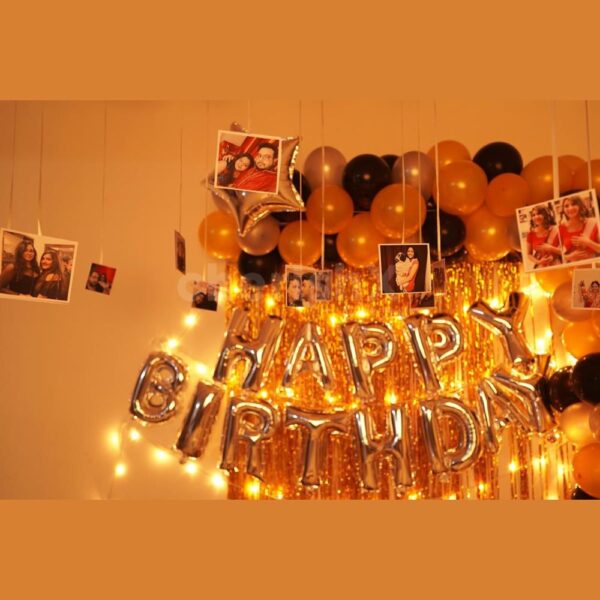 Glorious Black and Golden Birthday Decor - Image 2