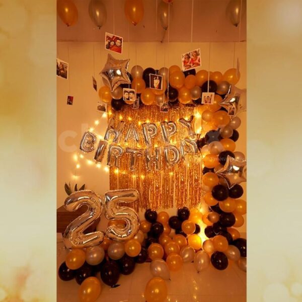 Glorious Black and Golden Birthday Decor - Image 3