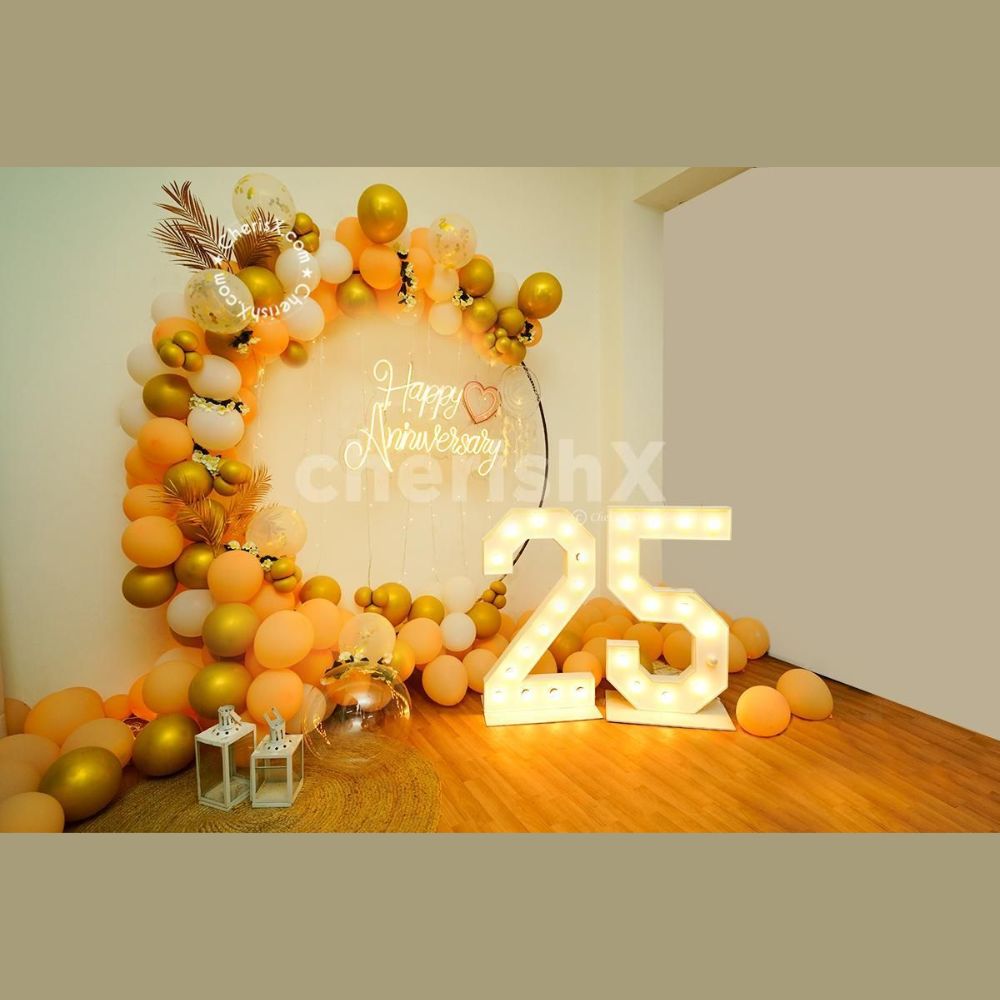 Golden Boho Theme Ring Birthday Decor