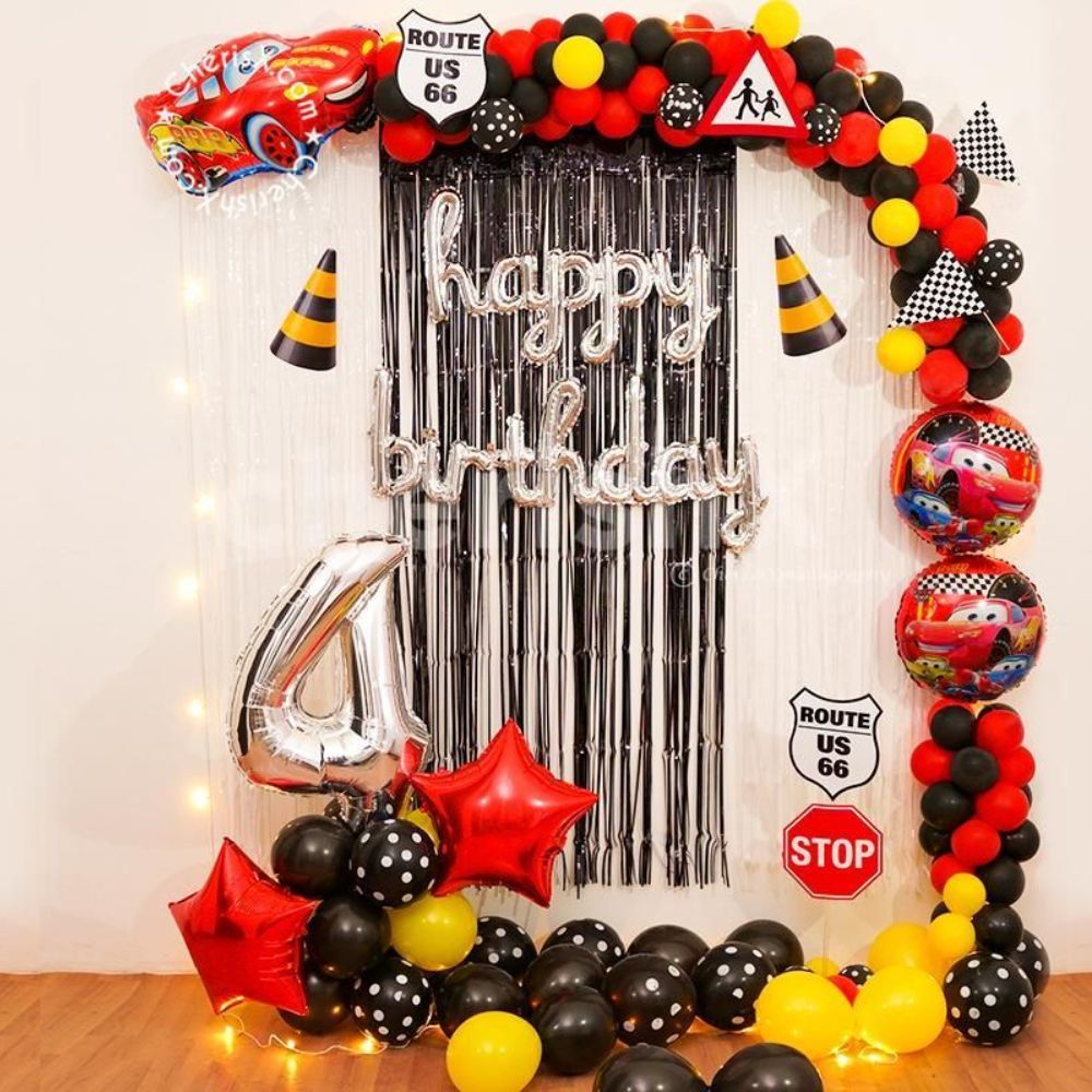 Lightning Mcqueen Cars Theme Birthday Decoration