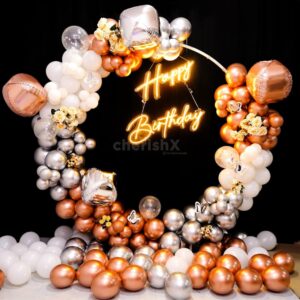 Metallic Elegance Ring Birthday Decor