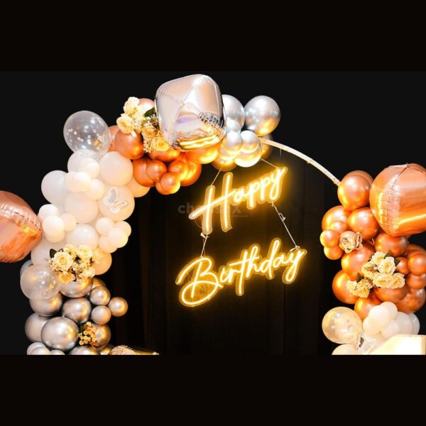 Metallic Elegance Ring Birthday Decor - Image 3