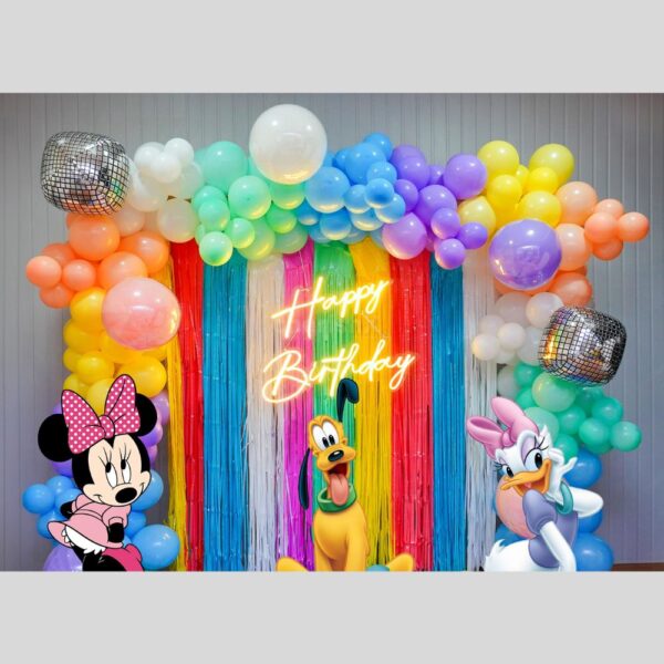 Minnie and friends Rainbow Birthday Decoration - Image 3