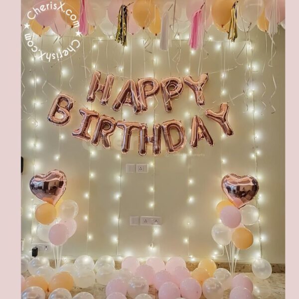 Pastel And Rosegold Birthday Decor