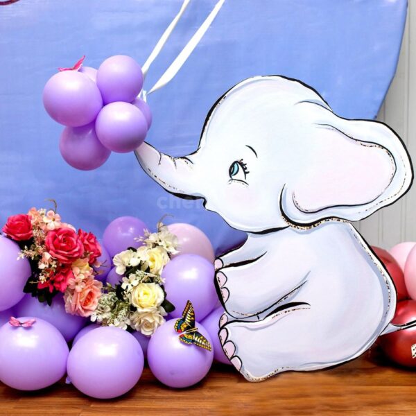 Pink and Purple Elephant Birthday Decor - Image 2