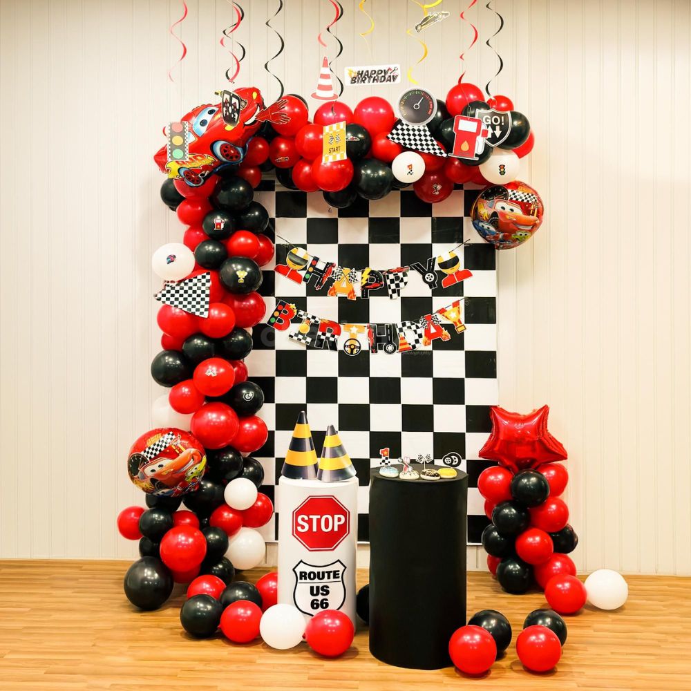 Racing Road Birthday Themes Decor