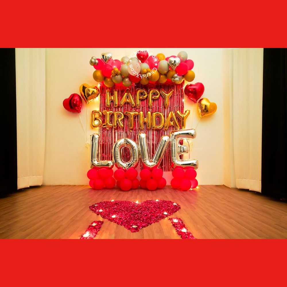 Red Theme Romantic Birthday Decor