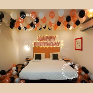 Rosegold And Black Birthday Surprise