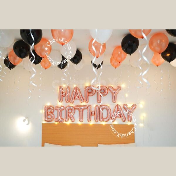 Rosegold And Black Birthday Surprise - Image 3