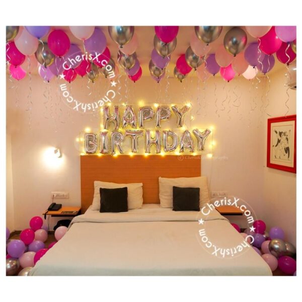 Silver And Pink Birthday Surprise