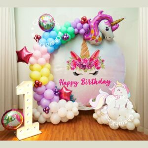 Unicorn Theme Ring Birthday Decor